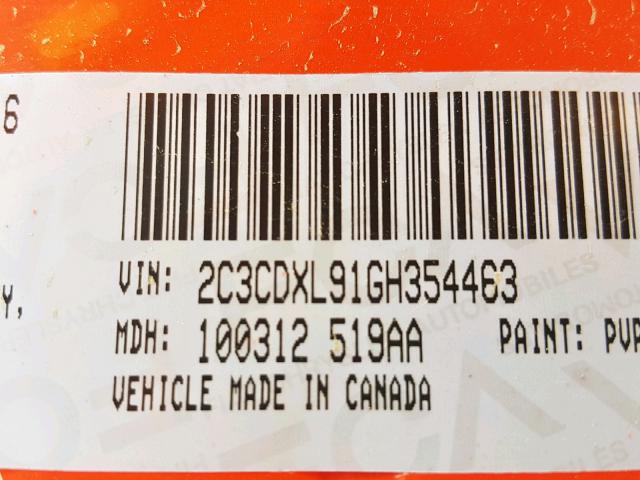 2C3CDXL91GH354463 - 2016 DODGE CHARGER SR ORANGE photo 10