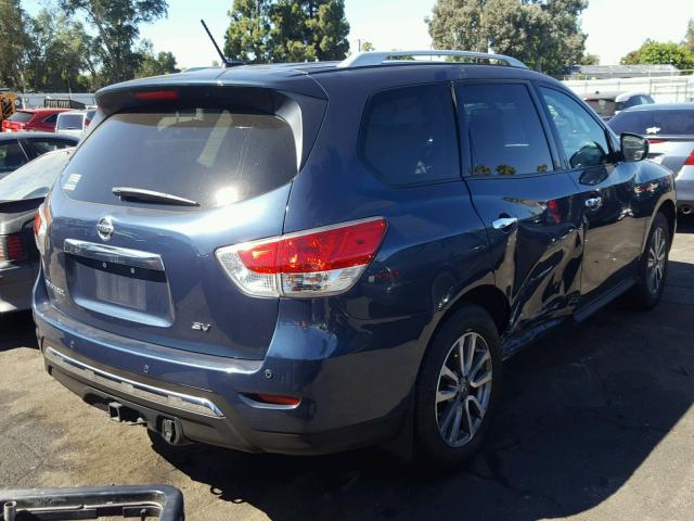 5N1AR2MN1FC644122 - 2015 NISSAN PATHFINDER BLUE photo 4