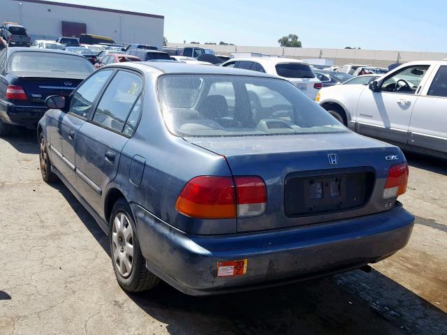 2HGEJ6526WH620535 - 1998 HONDA CIVIC DX BLUE photo 3