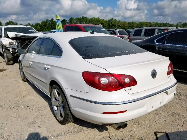 WVWHN7AN7BE725432 - 2011 VOLKSWAGEN CC LUXURY WHITE photo 3