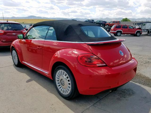 3VW5P7AT0EM800365 - 2014 VOLKSWAGEN BEETLE RED photo 3