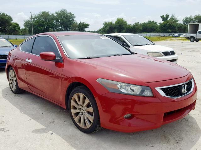 1HGCS21889A002952 - 2009 HONDA ACCORD EXL RED photo 1