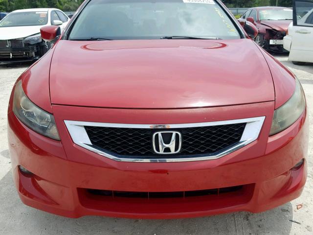 1HGCS21889A002952 - 2009 HONDA ACCORD EXL RED photo 9