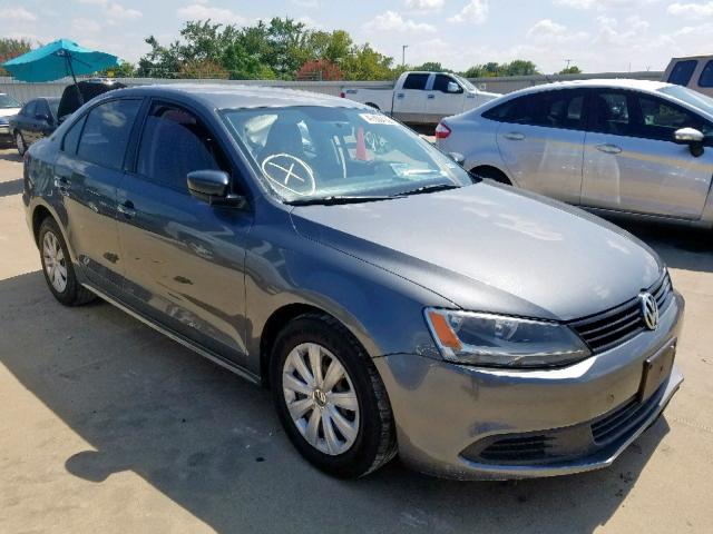 3VW2K7AJ9EM252365 - 2014 VOLKSWAGEN JETTA BASE GRAY photo 1