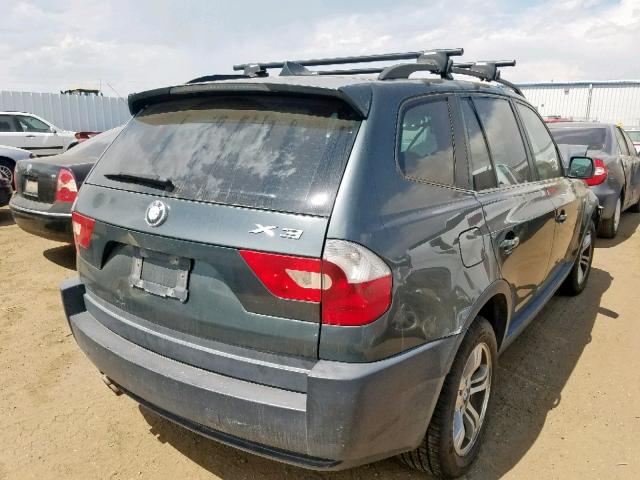 WBXPA93444WC31538 - 2004 BMW X3 3.0I GREEN photo 4