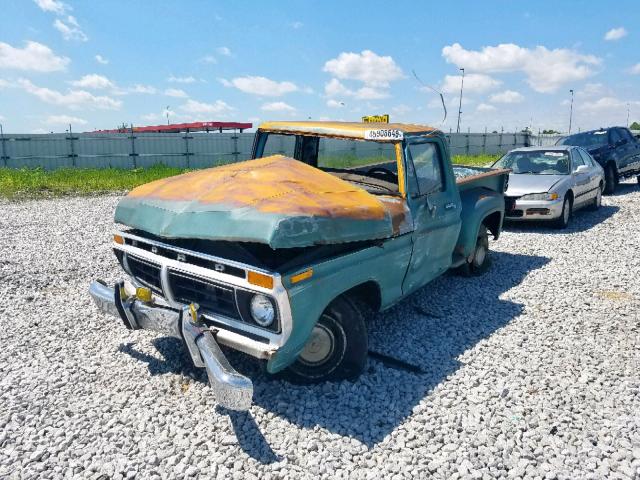 F10BLY68736 - 1977 FORD 150 CBWGIN GREEN photo 2