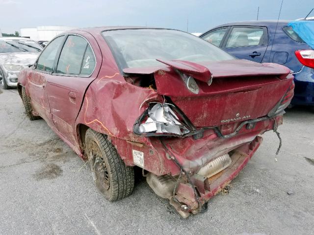 1G2NE52E05M118258 - 2005 PONTIAC GRAND AM S MAROON photo 3