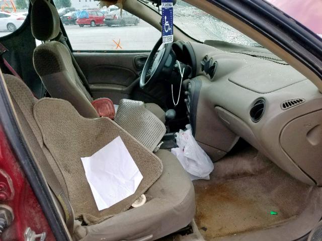 1G2NE52E05M118258 - 2005 PONTIAC GRAND AM S MAROON photo 5