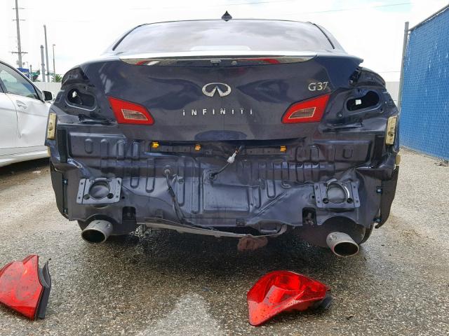 JN1CV6AP8BM304446 - 2011 INFINITI G37 BASE BLUE photo 9