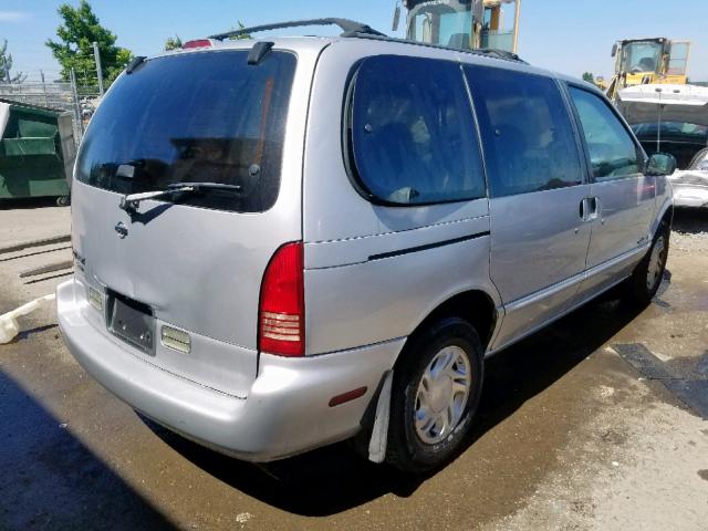 4N2DN1113VD814866 - 1997 NISSAN QUEST XE SILVER photo 4