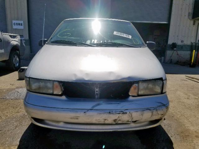 4N2DN1113VD814866 - 1997 NISSAN QUEST XE SILVER photo 9