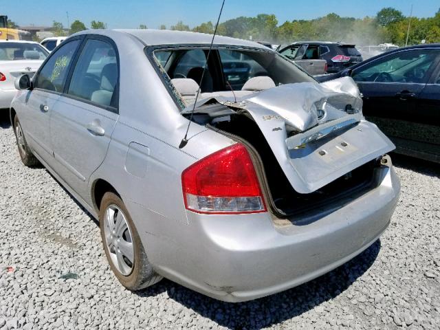 KNAFE121585541984 - 2008 KIA SPECTRA EX SILVER photo 3