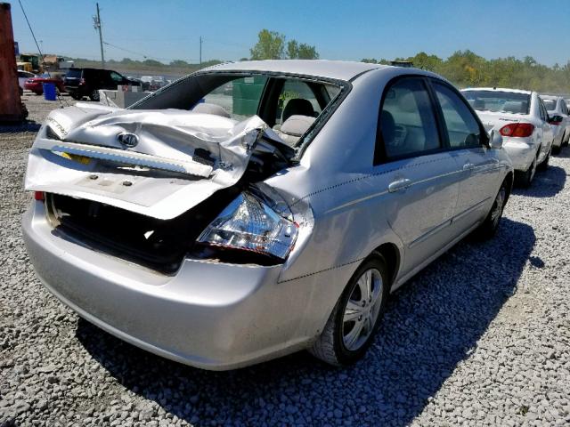 KNAFE121585541984 - 2008 KIA SPECTRA EX SILVER photo 4