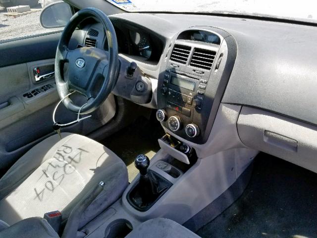 KNAFE121585541984 - 2008 KIA SPECTRA EX SILVER photo 9