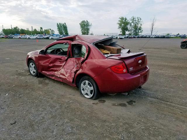 1G1AL55F987348090 - 2008 CHEVROLET COBALT LT RED photo 3