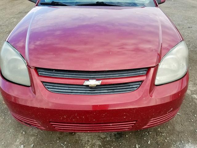 1G1AL55F987348090 - 2008 CHEVROLET COBALT LT RED photo 7