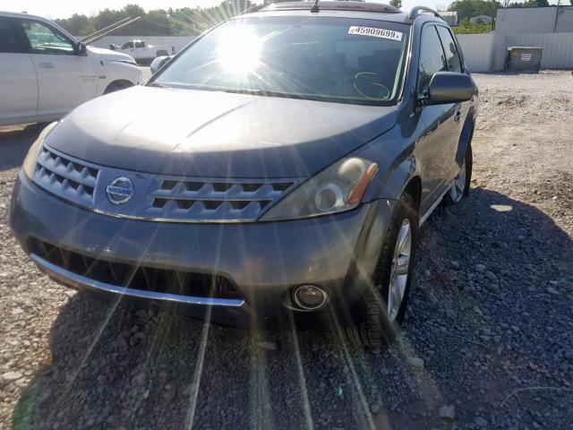 JN8AZ08W67W608250 - 2007 NISSAN MURANO SL SILVER photo 2