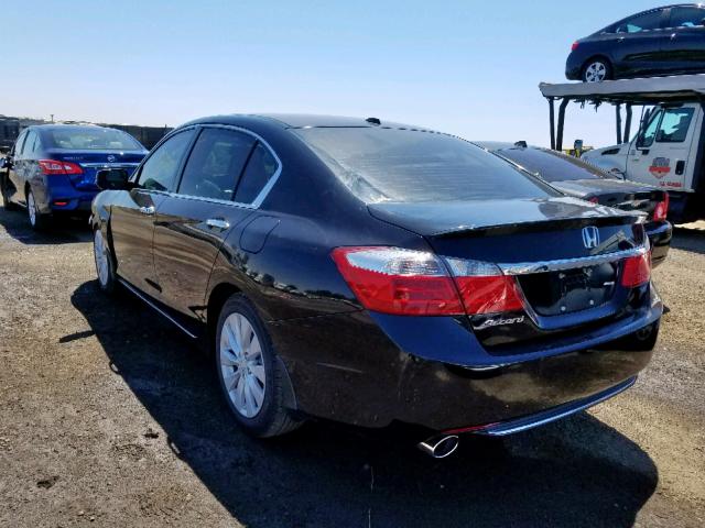 1HGCR3F85DA034003 - 2013 HONDA ACCORD EXL BLUE photo 3