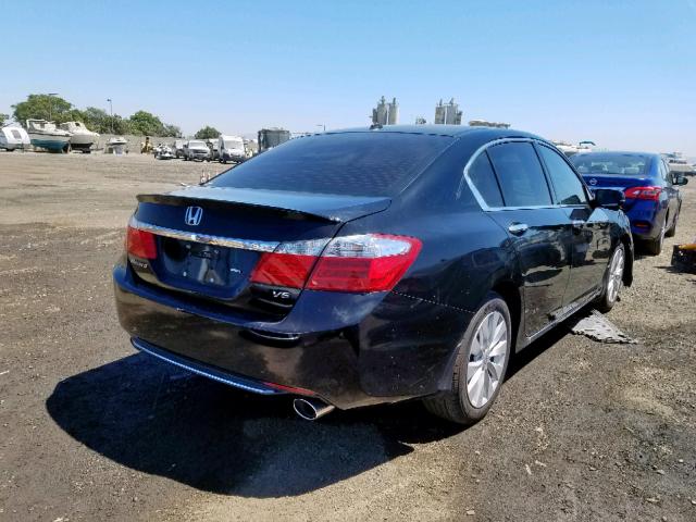 1HGCR3F85DA034003 - 2013 HONDA ACCORD EXL BLUE photo 4