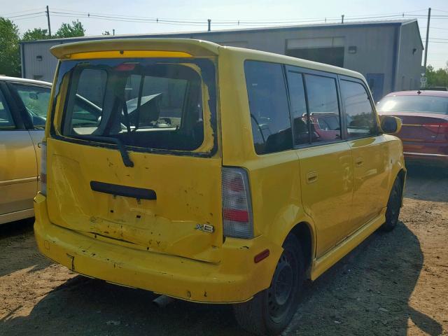 JTLKT324X54014171 - 2005 TOYOTA SCION XB 黄色 照片 4