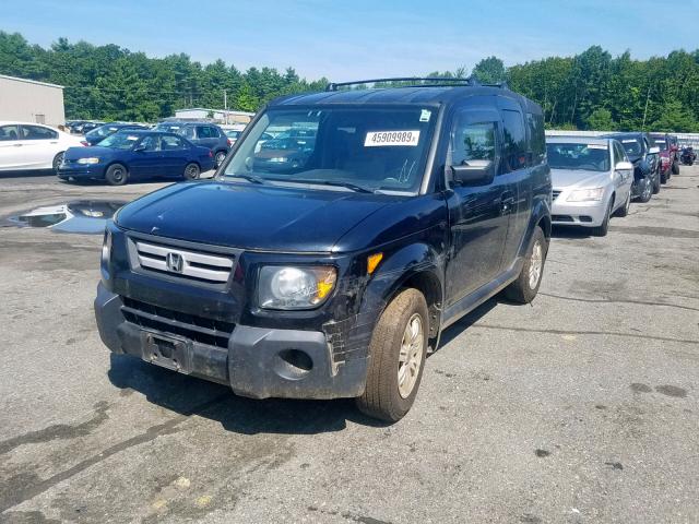 5J6YH28767L007661 - 2007 HONDA ELEMENT EX BLACK photo 2