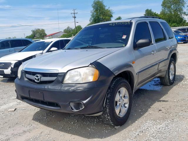 4F2YU08191KM47596 - 2001 MAZDA TRIBUTE LX SILVER photo 2