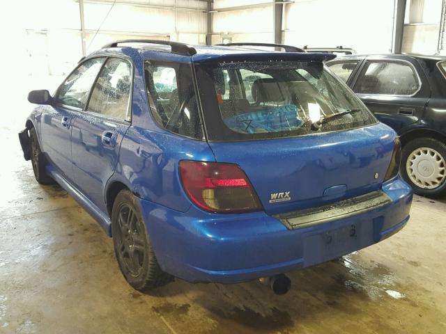 JF1GG29682G814863 - 2002 SUBARU IMPREZA WR BLUE photo 3