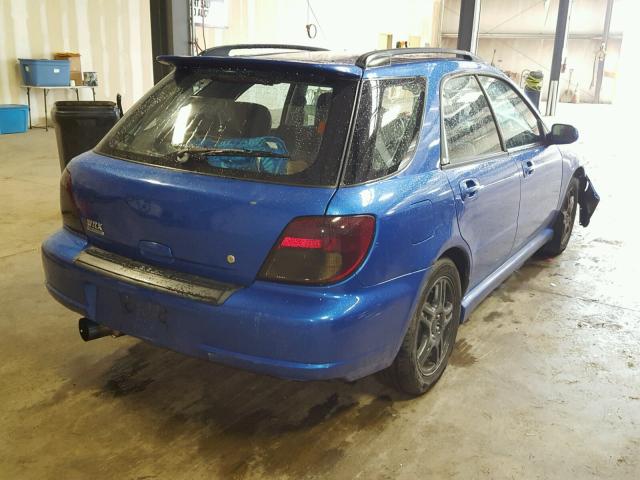 JF1GG29682G814863 - 2002 SUBARU IMPREZA WR BLUE photo 4