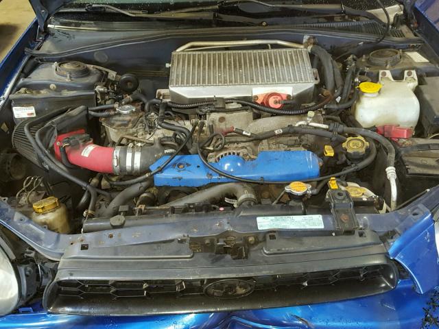 JF1GG29682G814863 - 2002 SUBARU IMPREZA WR BLUE photo 7