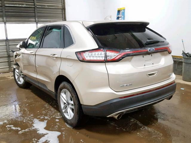 2FMPK3J98JBB25010 - 2018 FORD EDGE SEL GOLD photo 3