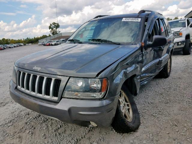 1J4GX48S54C187676 - 2004 JEEP GRAND CHER GRAY photo 2