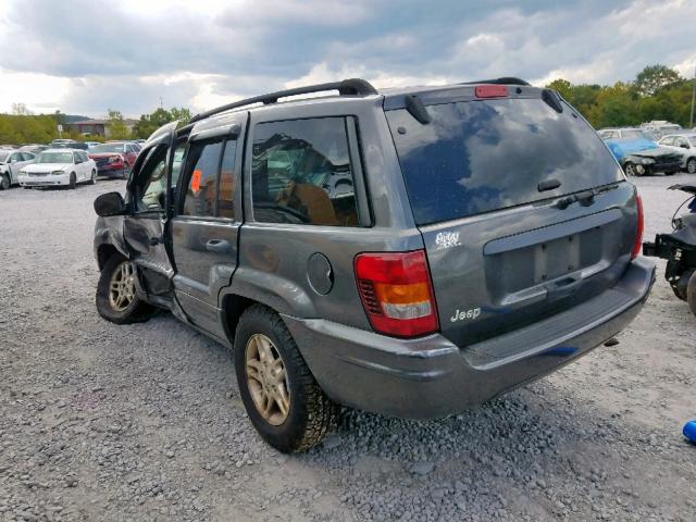 1J4GX48S54C187676 - 2004 JEEP GRAND CHER GRAY photo 3