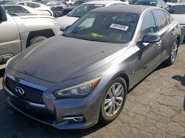 JN1BV7AP3EM670840 - 2014 INFINITI Q50 BASE GRAY photo 2