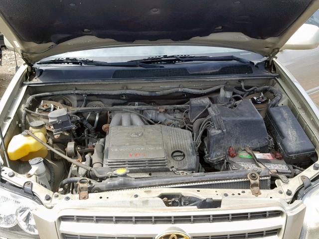 JTEHF21A630112015 - 2003 TOYOTA HIGHLANDER TAN photo 7