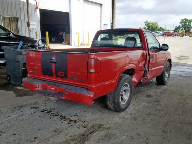 1GCCS1448W8137367 - 1998 CHEVROLET S TRUCK S1 RED photo 4