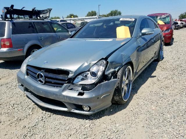 WDDDJ76X86A041657 - 2006 MERCEDES-BENZ CLS 55 AMG SILVER photo 2