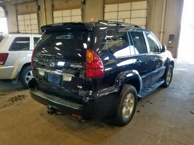 JTJBT20XX40024253 - 2004 LEXUS GX 470 BLACK photo 4