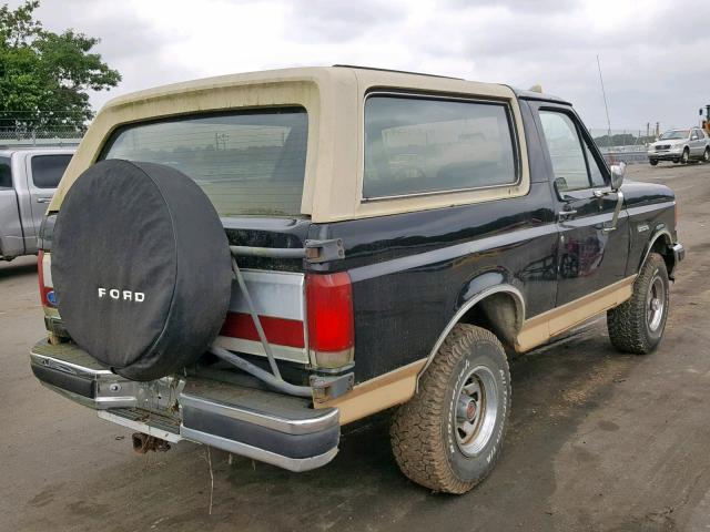 1FMEU15N7KLA10185 - 1989 FORD BRONCO U10 BLACK photo 4