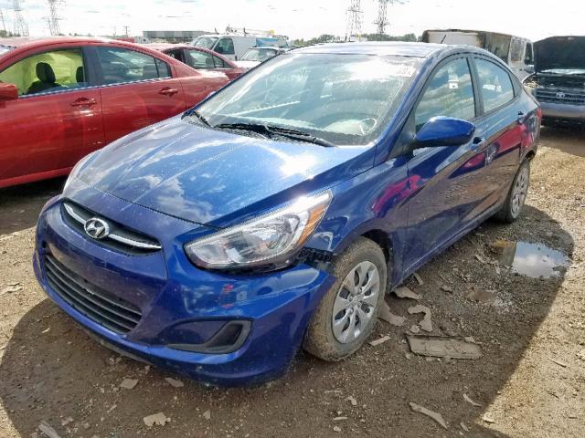 KMHCT4AE3HU174960 - 2017 HYUNDAI ACCENT SE BLUE photo 2