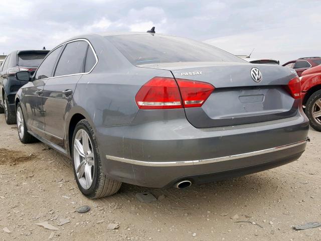 1VWBV7A31FC085687 - 2015 VOLKSWAGEN PASSAT SE GRAY photo 3