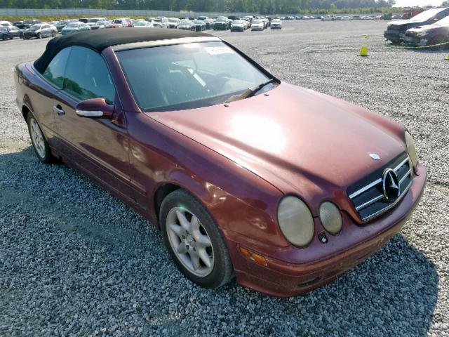 WDBLK65G6YT052709 - 2000 MERCEDES-BENZ CLK 320 BURGUNDY photo 1