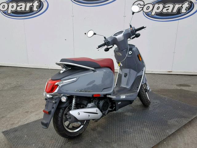 LC2DBJ14XKC100365 - 2019 KYMCO USA INC LIKE 150 GRAY photo 4