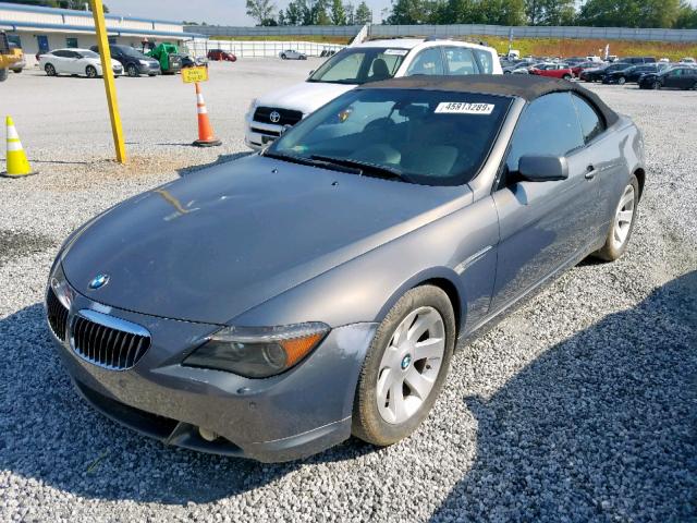 WBAEK13436CN78604 - 2006 BMW 650 I GRAY photo 2