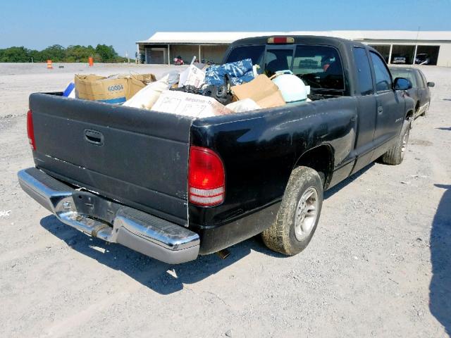 1B7GL22X2XS257767 - 1999 DODGE DAKOTA BLACK photo 4