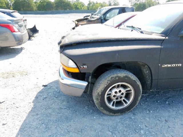 1B7GL22X2XS257767 - 1999 DODGE DAKOTA BLACK photo 9