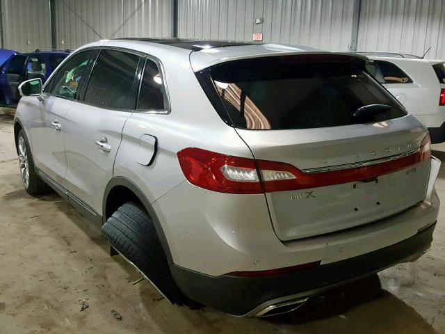 2LMTJ8LR9GBL71556 - 2016 LINCOLN MKX RESERV GRAY photo 3