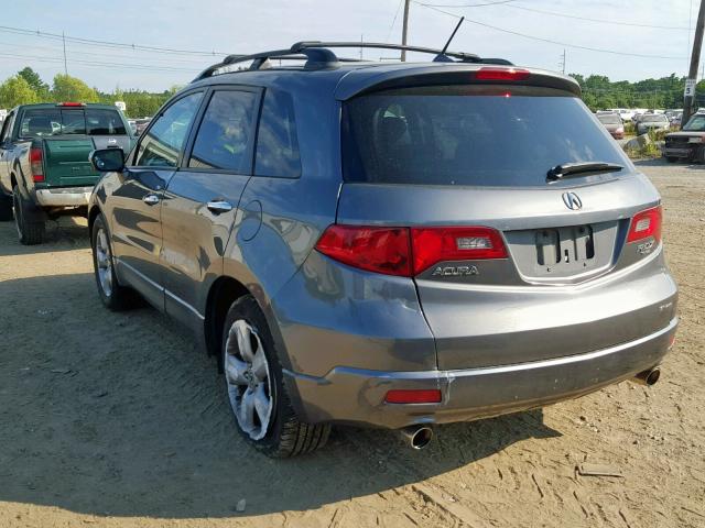 5J8TB185X8A006943 - 2008 ACURA RDX TECHNO GRAY photo 3