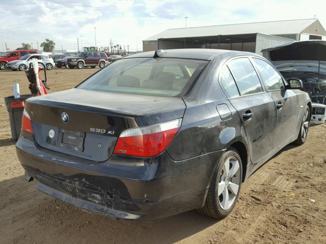 WBANF73536CG66345 - 2006 BMW 530 XI BLACK photo 4