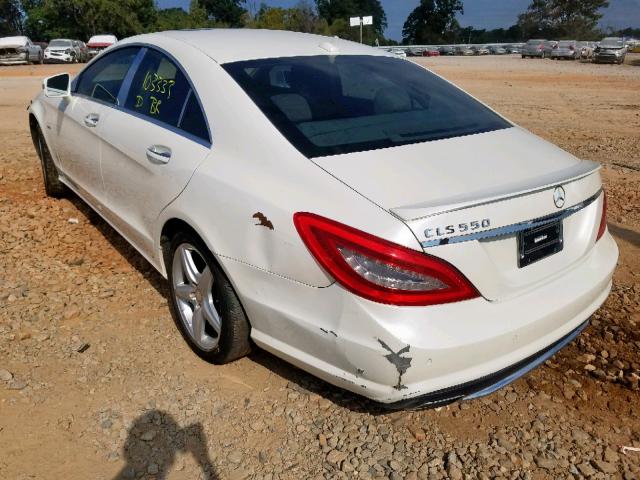 WDDLJ7DBXCA011462 - 2012 MERCEDES-BENZ CLS 550 WHITE photo 3