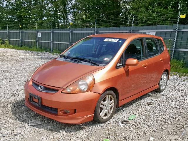 JHMGD38647S063418 - 2007 HONDA FIT S BROWN photo 2